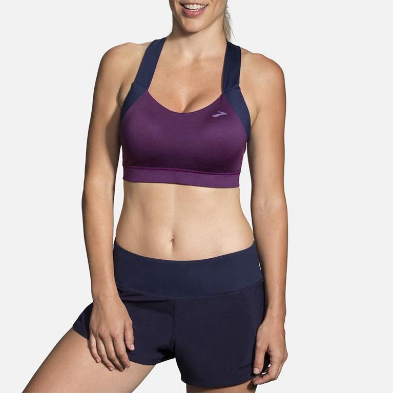 Brooks Women's Uplift Crossback Running Bra - Purple (KCMI92104)